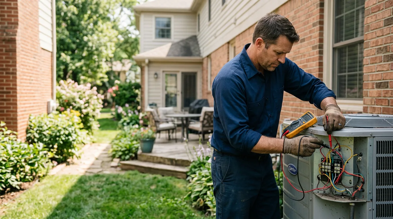 HVAC technician working near Goshen, MA